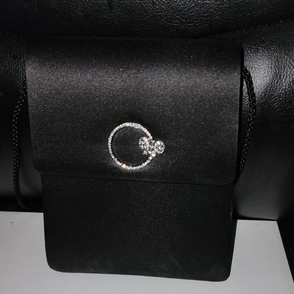 Carlo Fellini | Bags | Vintagenew Carlofellini Fold Satin  Carlo Fellini Satin Rhinestone Embellishment Bag